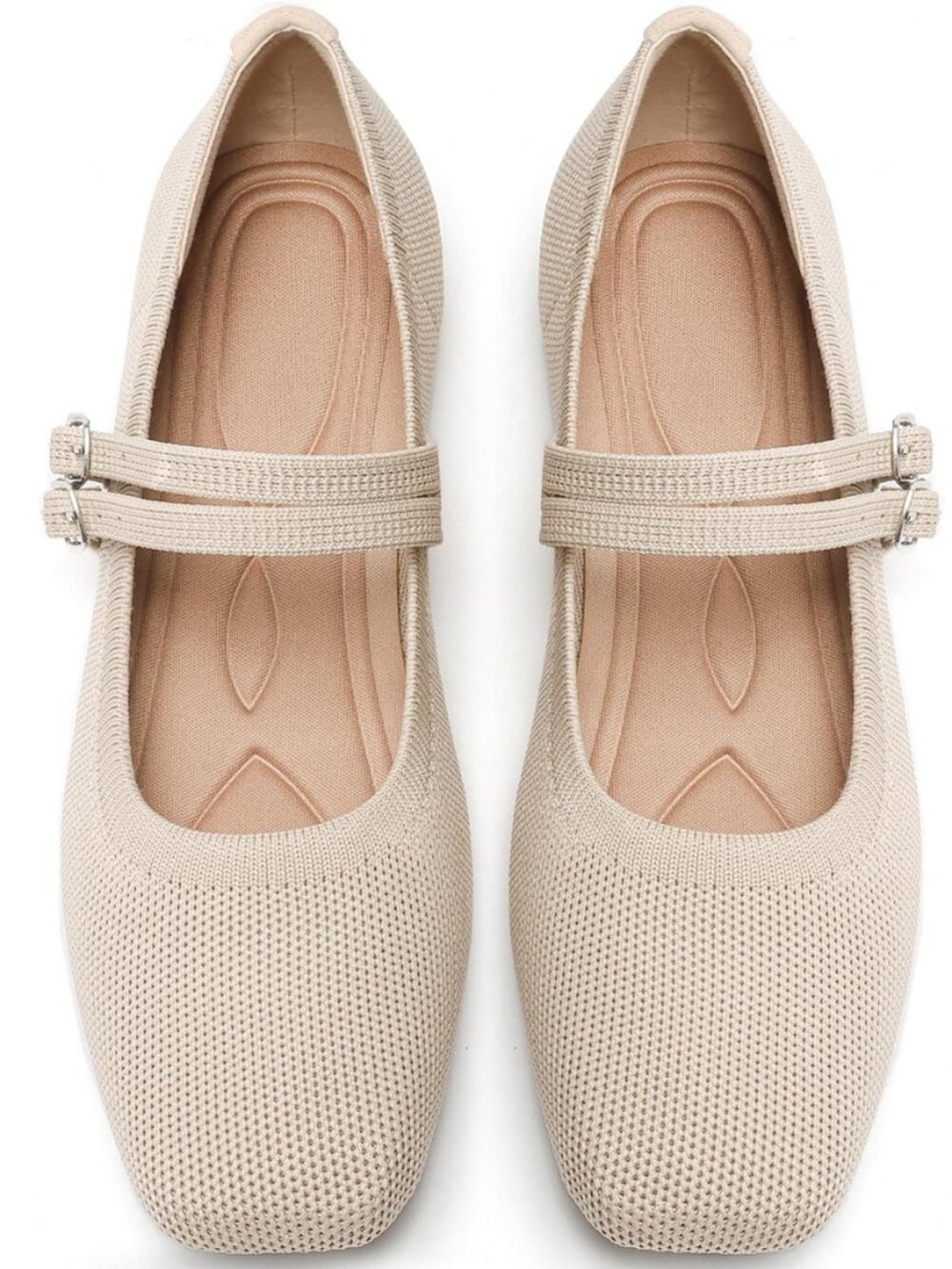 Womens Woven Ballet Flats, Foldable Mary Jane Shoes for Casual Wear